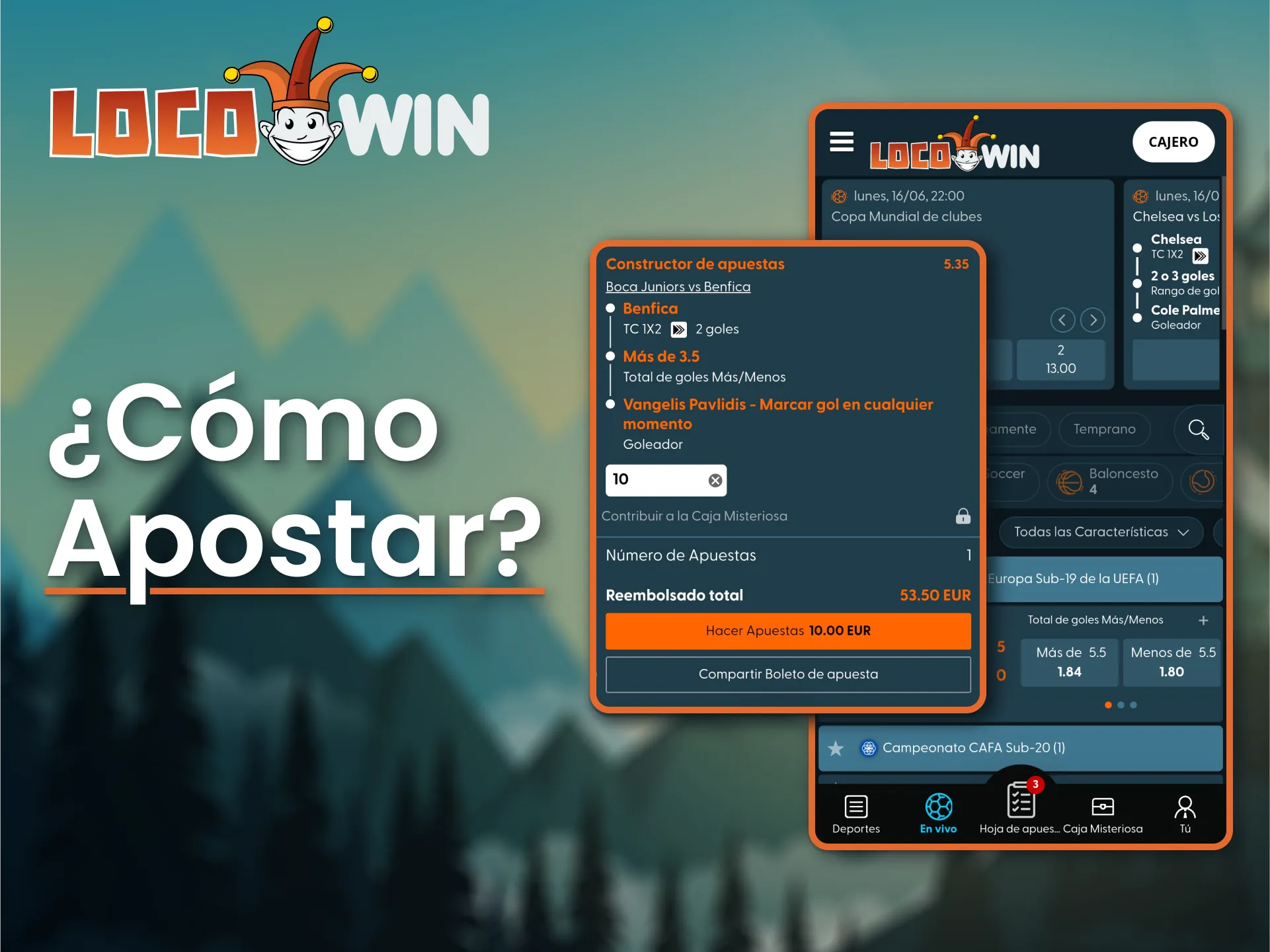 Apuesta en cualquier momento y lugar con la app de LocoWin.