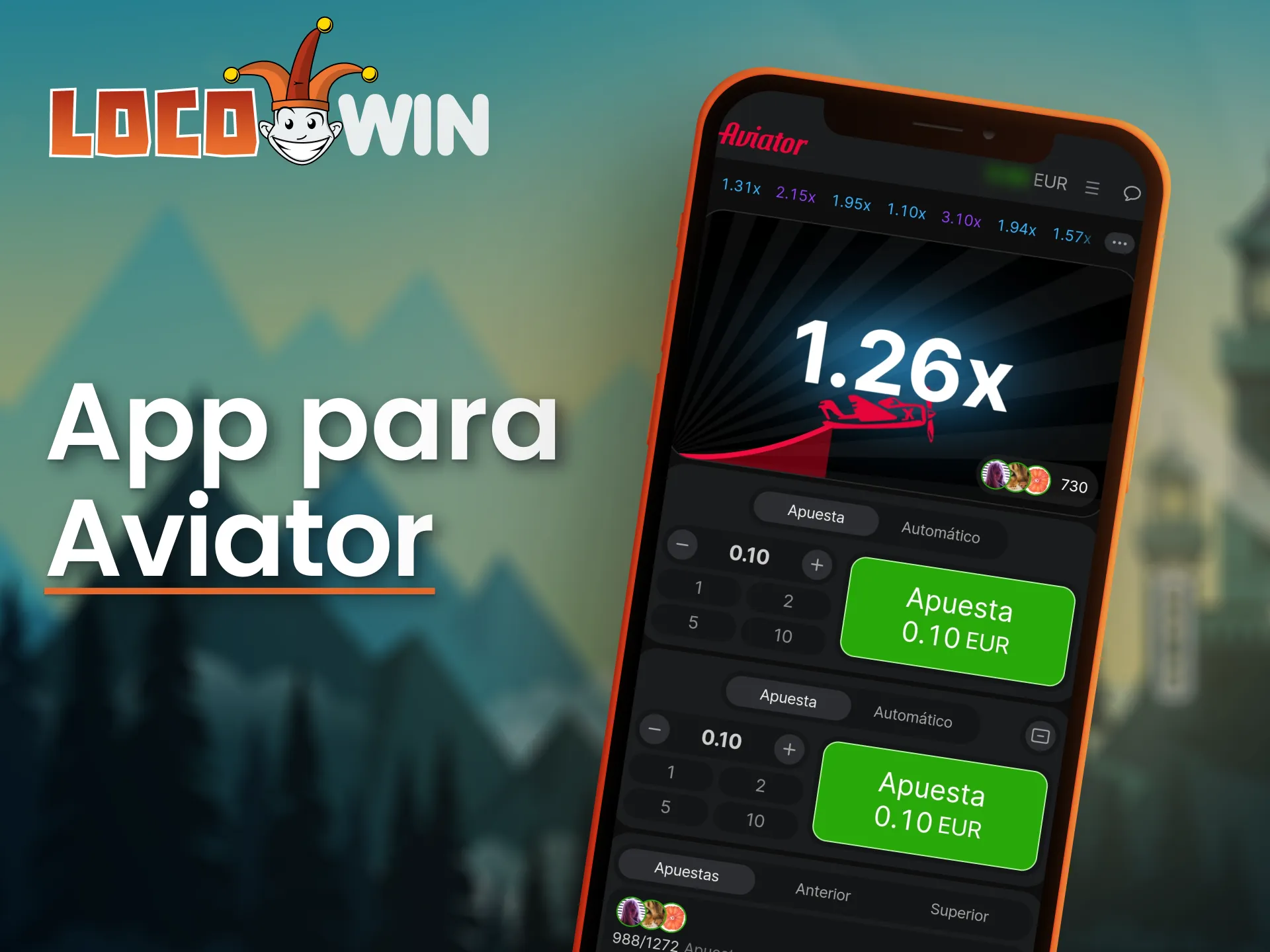 Disfruta de Aviator en tu teléfono con LocoWin.