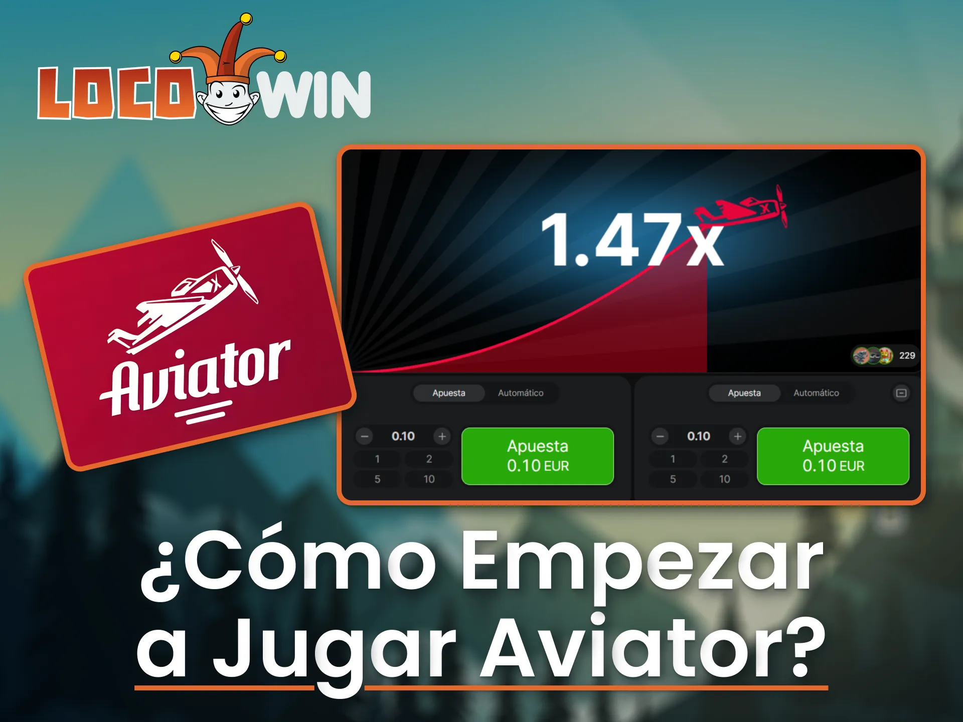 Regístrate en LocoWin y empieza a jugar al juego Aviator.