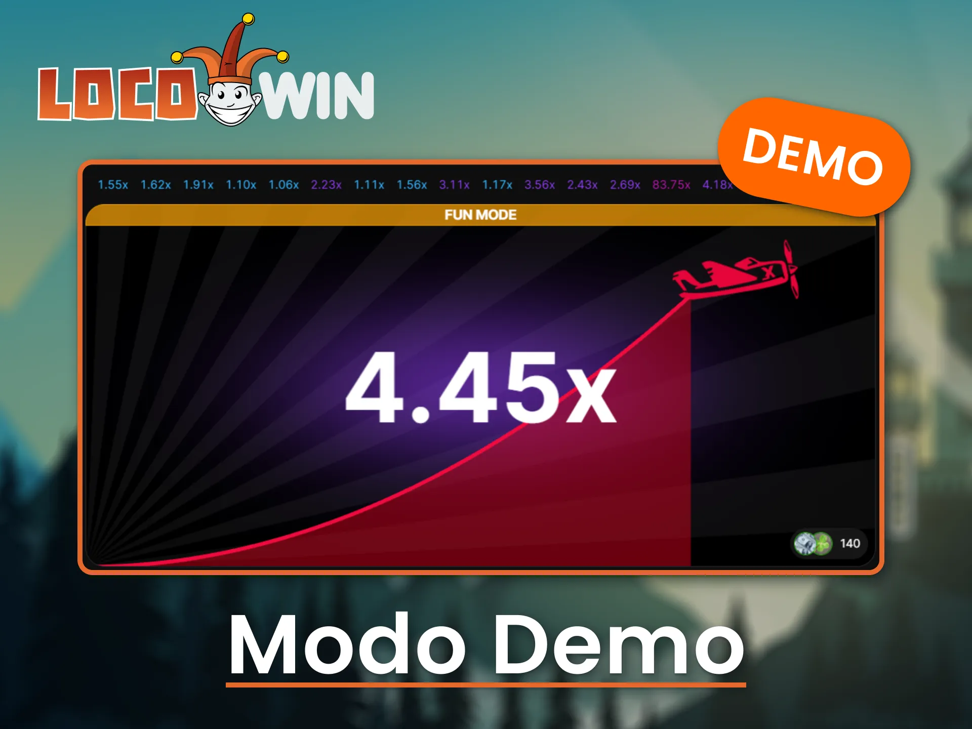 Prueba Aviator gratis con el modo demo en LocoWin.