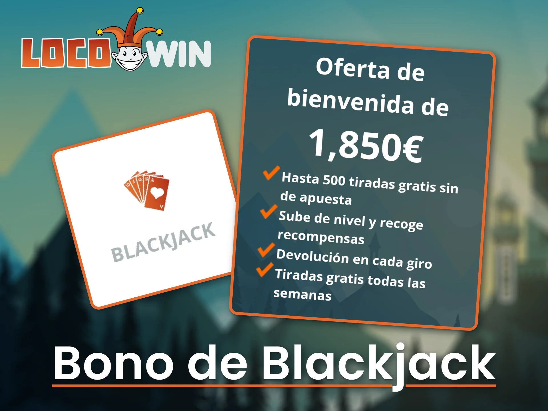 Obtenga el bono de bienvenida en LocoWin y disfrute del blackjack.