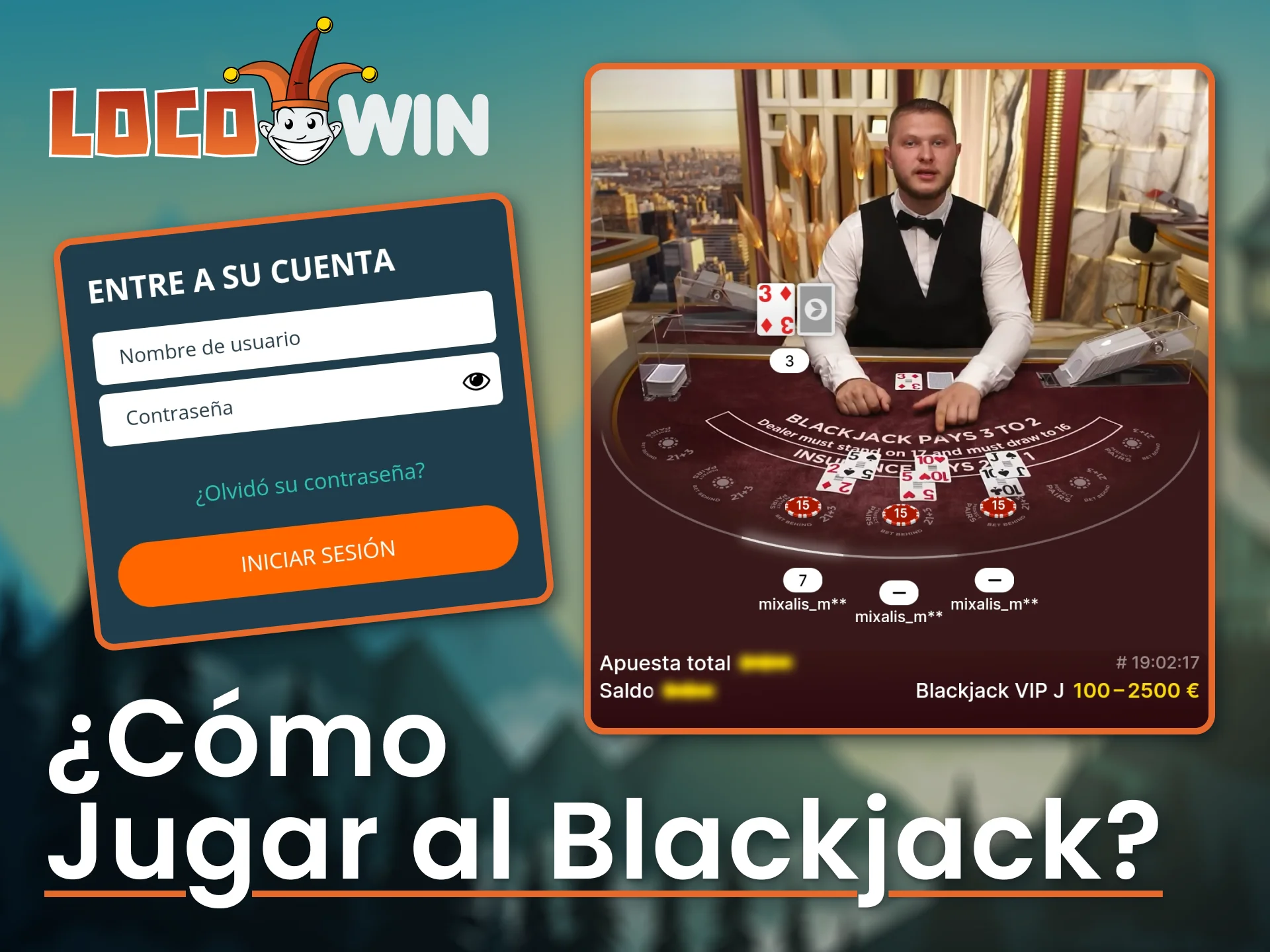 Regístrese y pruebe diferentes juegos de blackjack en LocoWin.