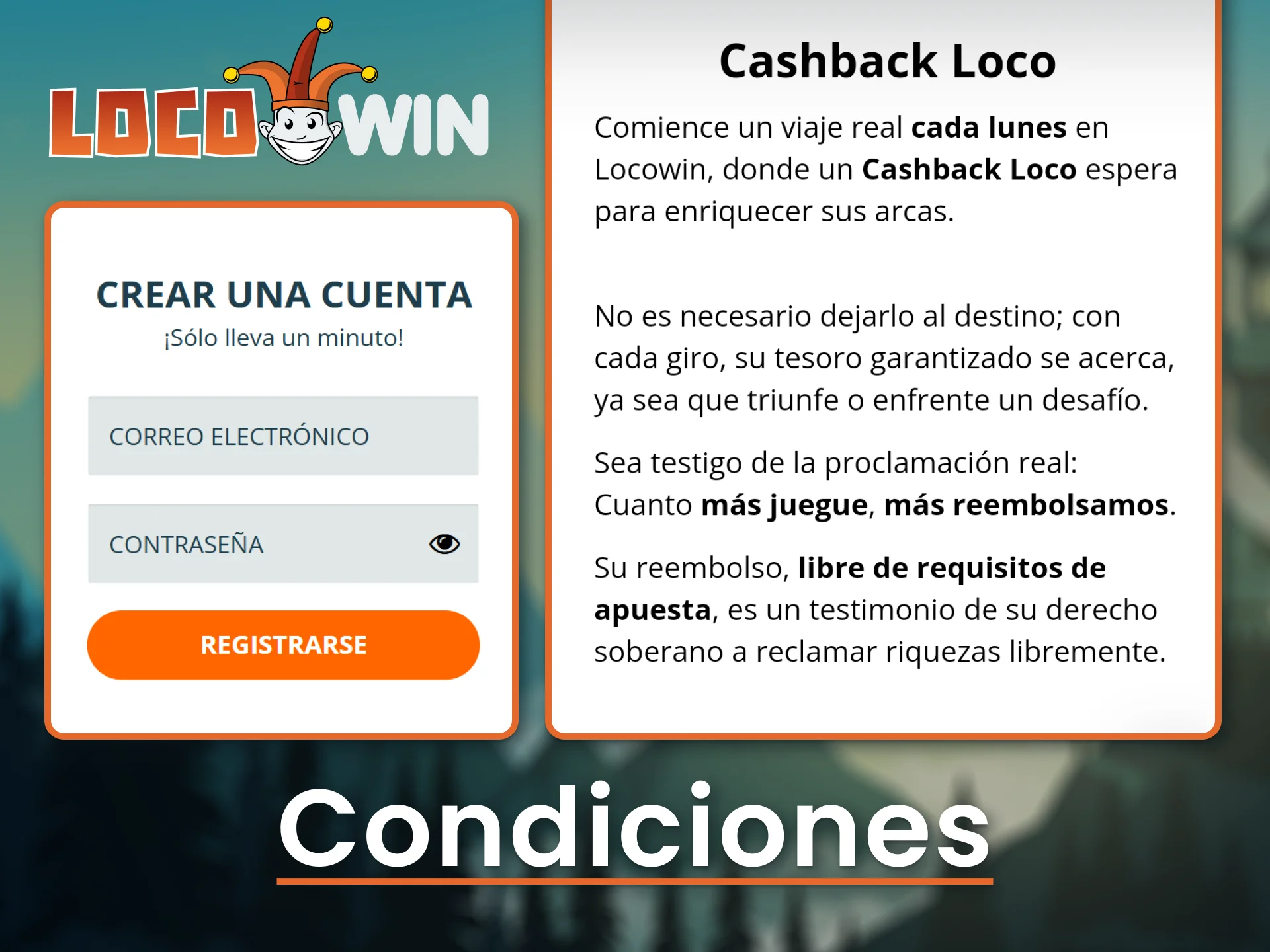 Aprende las reglas de Cashback Loco en LocoWin.
