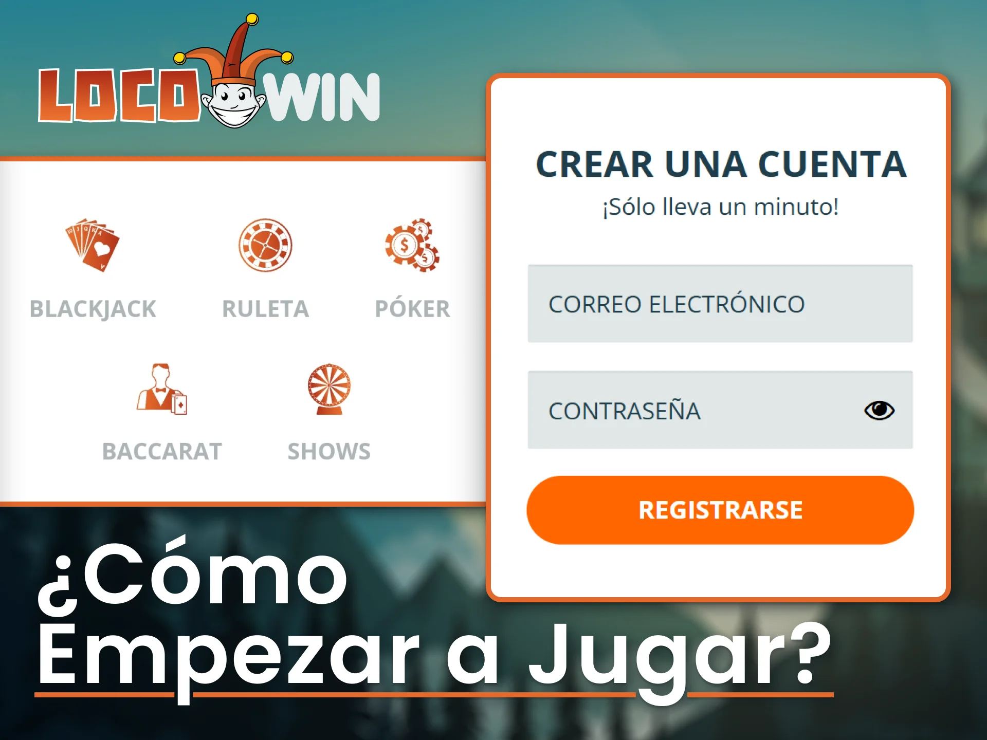 Regístrate en LocoWin y comienza a jugar en los juegos de casino en vivo con crupieres reales.