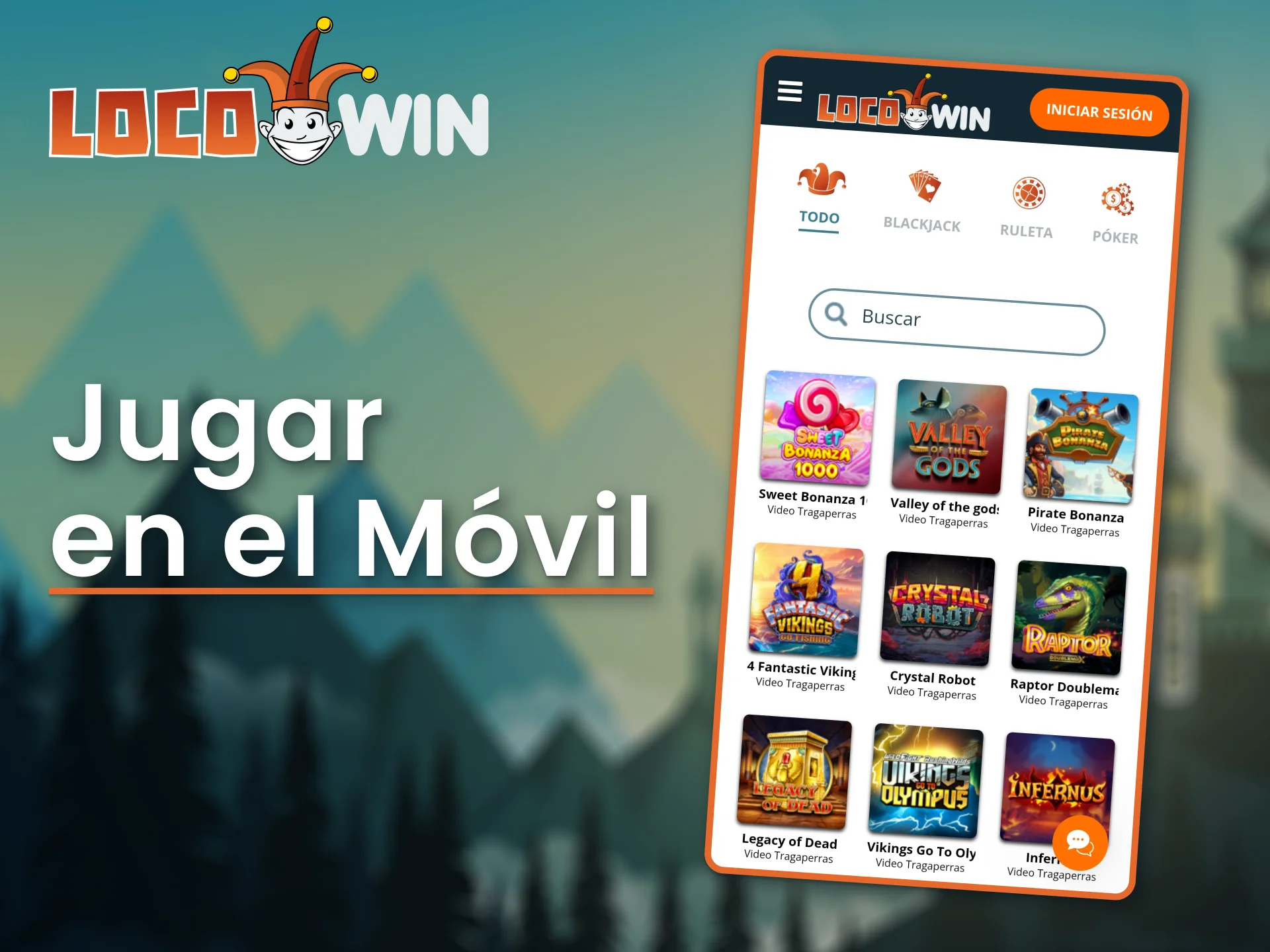 Disfruta de juegos de casino en vivo dondequiera que estés con el casino móvil de LocoWin.