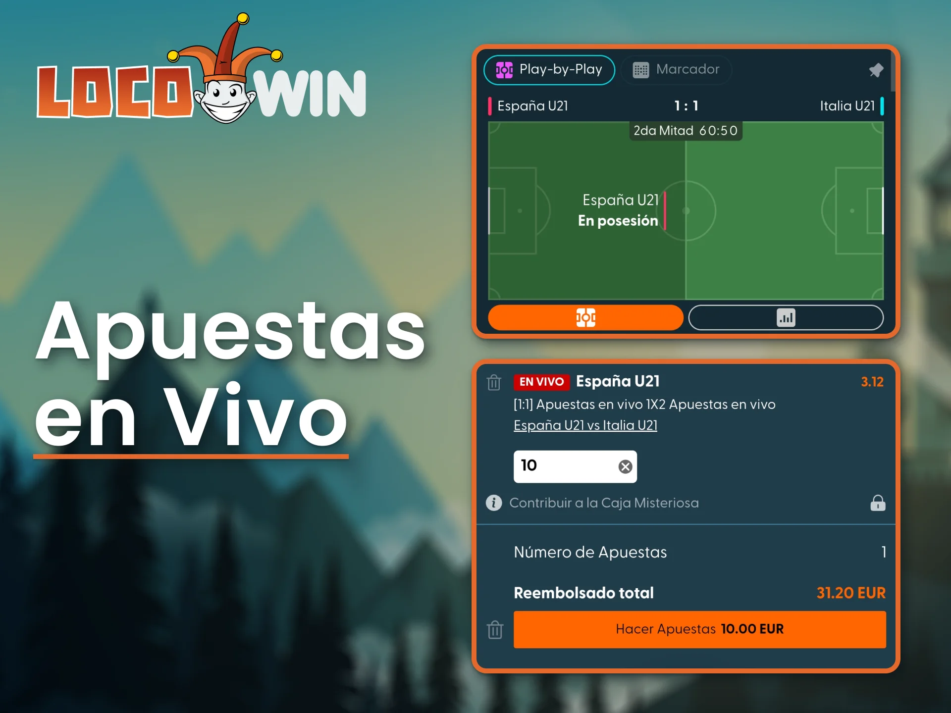 Vive la emoción de las apuestas en vivo en LocoWin.
