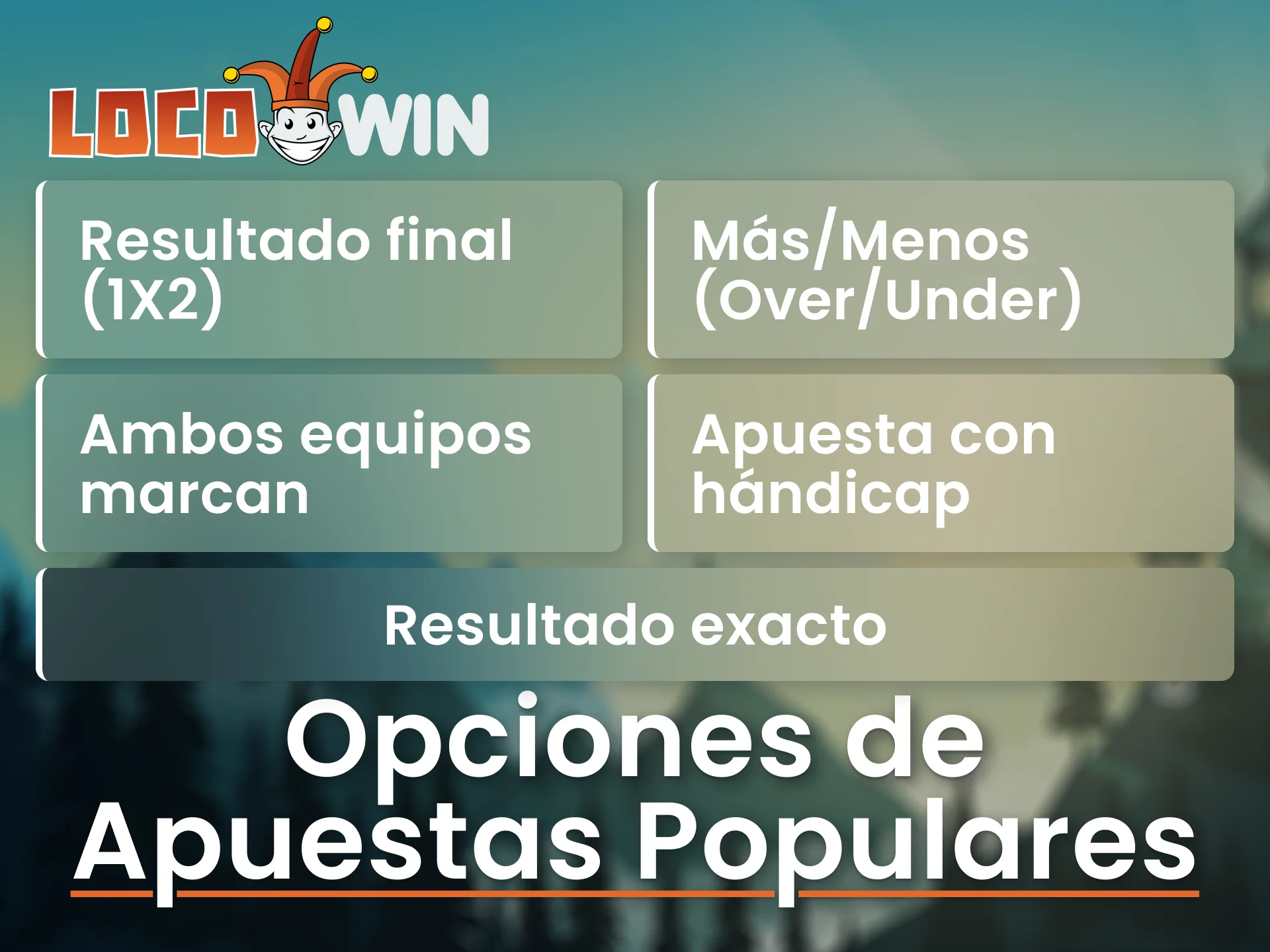 Hay muchas opciones de apuestas deportivas que puedes explorar en LocoWin.