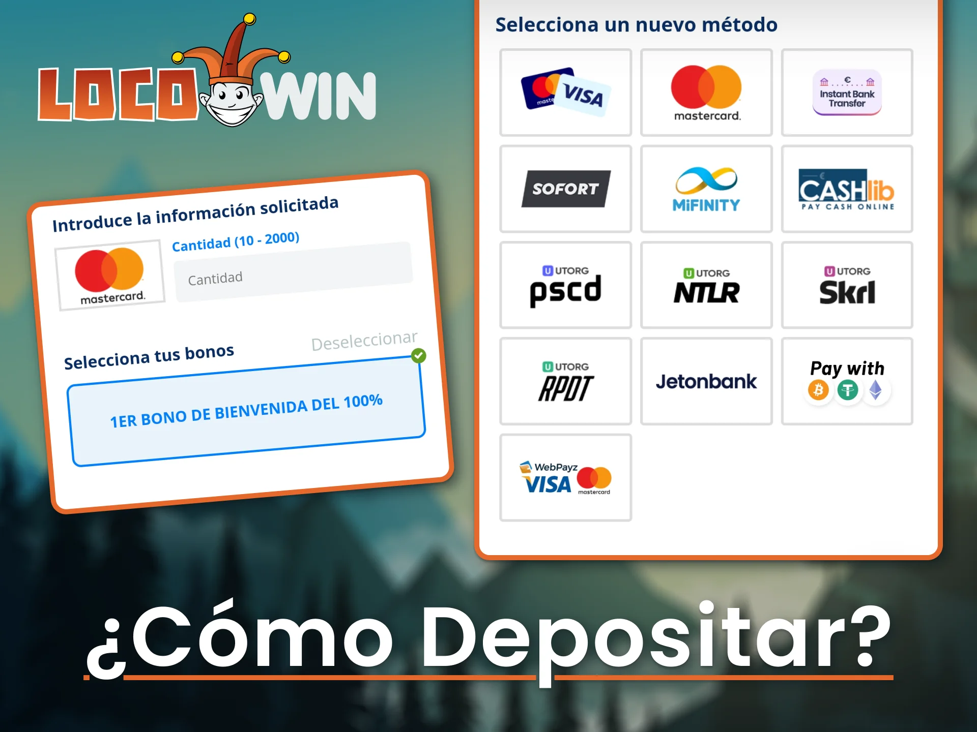 Depositar en LocoWin se realiza de manera sencilla y eficiente.