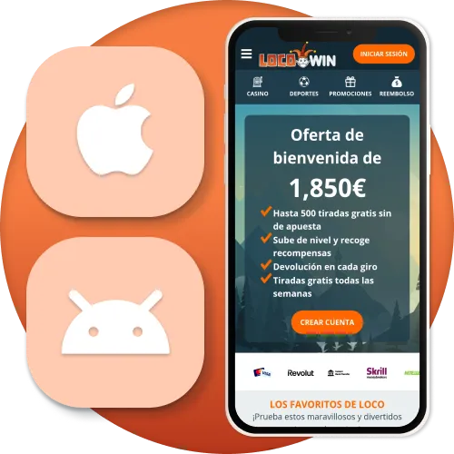 Juega en cualquier lugar con la plataforma móvil optimizada de LocoWin.