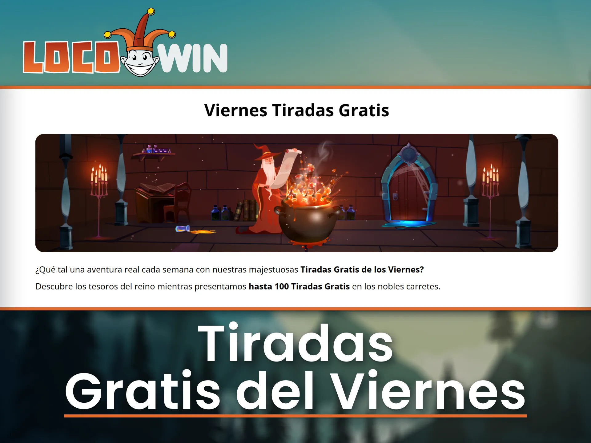 No te pierdas las Tiradas Gratis del Viernes de LocoWin.