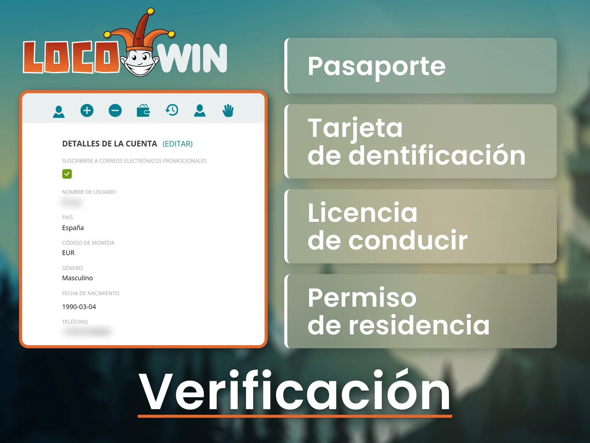 Verifica tu cuenta fácilmente y disfruta de todos los beneficios en LocoWin.