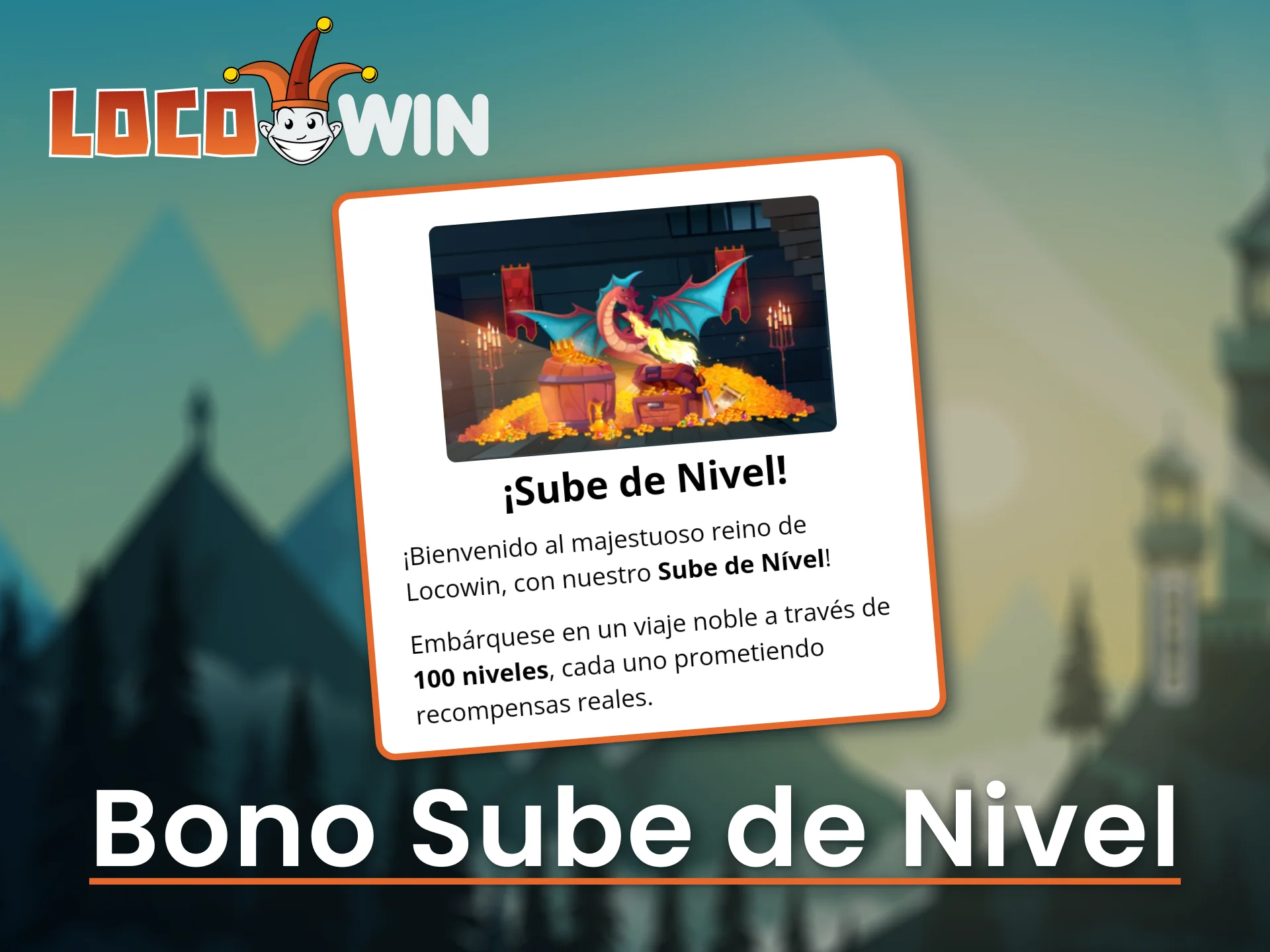 El bono de LocoWin te invita a escalar 100 niveles.