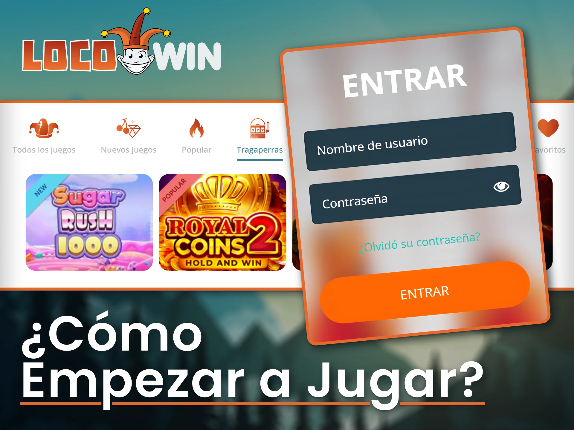 Únete a LocoWin para jugar y ganar en los juegos de tragamonedas.