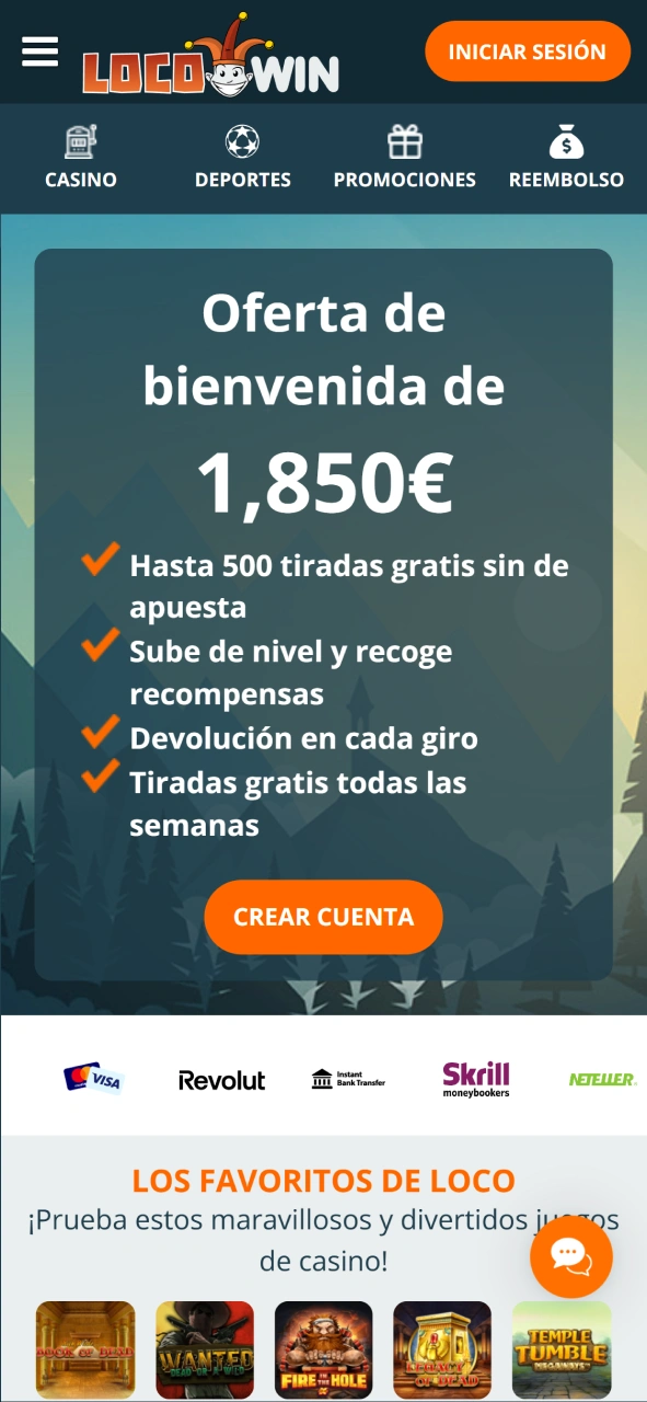 Descubre el paquete de bienvenida con bonos y giros gratis en la pantalla de inicio de LocoWin.