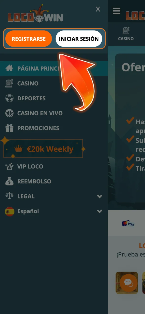 Crea una cuenta nueva y gana en LocoWin.